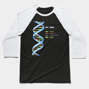 My DNA Geek Nerd Netflix Video Games Beer Baseball T-Shirt